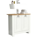 MID.YOU omarica za pod umivalnik balusa m, bela, barva hrasta | Shoptok.si