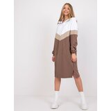 RUE PARIS Dress-RV-SK-7462.00-white-brown | Shoptok.si