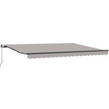  Skrovita tenda Svijetlo siva 450 × 350 cm Poliester i čelik | shoptok.hr