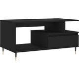 Maison Chic Klubska mizica - kavna mizica - Nizka mizica črna 90x49x45 inženirski les, (21755196) | Shoptok.si