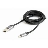 Gembird CCB-mUSB2B-AMLM-6 Lightning Premium bombažno pleten 8-polni polnilni in podatkovni kabel 1.8 m črn, (5000136446) | Shoptok.si