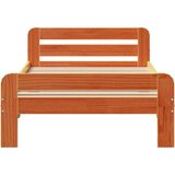  Posteljni okvir brez vzmetnice voščeno rjav 100x200 cm borovina, (21530700) | Shoptok.si