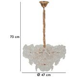 Mauro Ferretti Metalna viseća svjetiljka u zlatnoj boji sa staklenim sjenilom ø 47 cm Ibiscus – | shoptok.hr