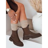 DStreet Botki damskie LUXIBOOTS na platformie beżowe ZY0487 | shoptok.hr