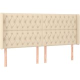 Maison Chic vzglavna omarica - nočna omarica - posteljna omarica z ušesi krem 203x16x118/128 cm blago, (21713000) Cene