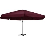 vidaXL Zunanji senčnik z aluminijastim drogom 600 cm bordo rdeč Cene