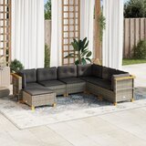 vidaXL 7-dijelni set vrtnih sofa sivi od poliratana | shoptok.hr