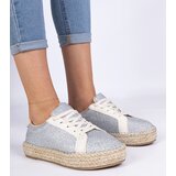 Gemre Silver women's espadrilles decorated with glitter Taredo | shoptok.hr