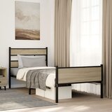 Maison Chic Posteljni okvir - Enojna postelja - Postelja za odrasle brez vzmetnice hrast 107x200 cm inženirski les-J11881, (21767132) | Shoptok.si