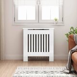 vidaXL Pokrov radiatorja Visok sijaj bela 78 x 19 x 81,5 cm | Shoptok.si