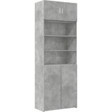 Ormarić za pohranu boja betona 80x42,5x225 cm konstruirano drvo | shoptok.hr