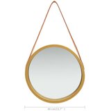 Zidno ogledalo s trakom 40 cm zlatno | Eponuda.ba