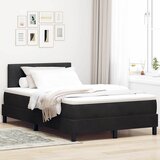  LED Box Spring Krevet s jastukom Crna 120 x 200 cm Baršun | shoptok.hr