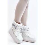 Boto Women's lace-up snow boots white Soia | Shoptok.si