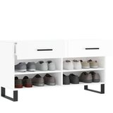  Klupa za cipele sjajna bijela 102x35x55 cm konstruirano drvo | shoptok.hr