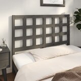  Uzglavlje za krevet sivo 125,5 x 4 x 100 cm od masivne borovine | Eponuda.com