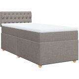  Krevet s oprugama i madracem smeđesivi 100 x 200 cm od tkanine | shoptok.hr