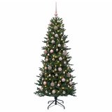  Umjetno božićno drvce s kuglicom 180 cm 300 LED lampica - Zelena 180 cm s LED-ima i ružičastim lopticama | shoptok.hr
