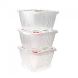  SET 3/1 PLASTIČNE POSUDE FRESH CONTAINER KVADRATNI 1L SNIPS | shoptok.hr