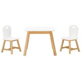 Bessagi Kids Otroški Set Mize In Stolov Pino, Bela, Naravna Barva | Shoptok.si