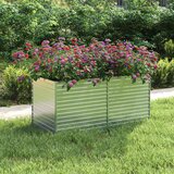  Povišena vrtna gredica 160 x 80 x 77 cm pocinčani čelik srebrna | shoptok.hr