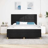  Krevet s opruga kutije s uzglavljem Crna 180 x 200 cm tkanina | shoptok.hr