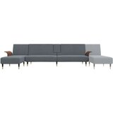  Kutna garnitura na razvlačenje tamnosiva 279x140x70 cm baršun | shoptok.hr