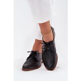 Zazoo Women's Leather Elegant Lace-up Shoes 4238 Black | Shoptok.si
