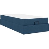  Posteljni okvir z vzmetnico z vzmetnico 2 pcs Modra blago, (5000126298) | Shoptok.si