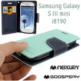  Preklopni ovitek / etui / zaščita Mercury Fancy Diary Case za Samsung Galaxy S III mini i8190 - turkizni & modri | Shoptok.si