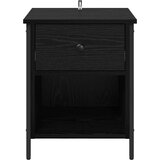 vidaXL Nočna omarica Črni hrast 40 x 42 x 50 cm Konstruiran les | Shoptok.si