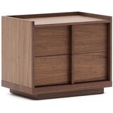 Kave Home Tamno smeđi noćni ormarić u dekoru oraha Onix – | shoptok.hr