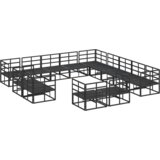  Sjedeća garnitura za vrt 13 pcs Crna 353 x 353 x 71 cm Aluminij | shoptok.hr