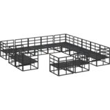  Vrtna sedežna garnitura z blazino 13 pcs Črna Aluminij - - črna - 136.75 - 353 x 353 x 71 cm - 2025- | Shoptok.si