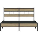  Posteljni okvir brez vzmetnice hrast 137x190 cm inženirski les, (21611586) | Shoptok.si