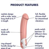 Satisfyer Master - vodoodporen vibrator z želodom na baterije (naravni) | Shoptok.si