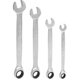 Ks Tools Komplet viličasto-obročastih ključev z ragljo GEARplus, Flank Traction, 4 kosi, širina zeva 10 - 19 mm | Shoptok.si