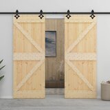 Furnova Drsna vrata s kompletom vodil 80x210 cm trdna borovina, (21944623) | Shoptok.si
