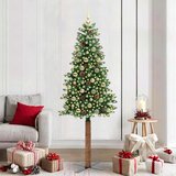 vidaXL Ožja jelka med 300 LED Zelena 210 cm PVC in trden bor | Shoptok.si