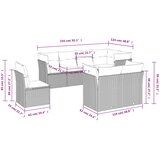  8-dijelni set vrtnih sofa s jastucima smeđi od poliratana | shoptok.hr