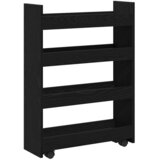  Uska kolica za pohranu Crni hrast 60 x 20 x 82 cm | shoptok.hr