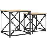  The Living Store Komplet mizic 2-delni sonoma hrast inženirski les - Komplet Klubskih Mizic, (21442370) | Shoptok.si