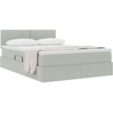 Krevet s od storage Svijetlo siva 140 x 200 cm Baršun | Eponuda.ba