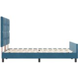  Postelja Temno Modra 140x190 cm Žamet, (22049412) | Shoptok.si