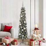 vidaXL Umjetnobožićnodrvce S LED lampica Zelena 180cm PVC Cijene