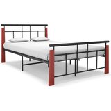 Kovina okvir za krevet od metala i masivne hrastovine 120 x 200 cm Cijene