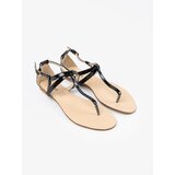 Shelvt Black flat sandals in flip-flop style | ePonuda.com