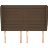  Vzglavje z ušesi temno rjavo 147x23x118/128 cm blago, (20953681) | Shoptok.si