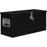 vidaXL Aluminijasta škatla 80x30x35 cm črne barve Cene