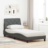 Krevet s madracem tamnosivi 90x200 cm od tkanine | shoptok.hr